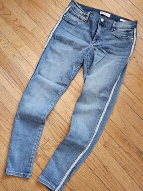 Jessica Simpson Women's Side-Stripe Embellished Skinny Jeans Size 8